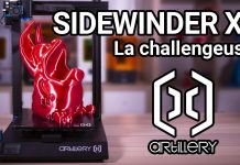 Test de l'imprimante 3D Sidewinder X1 d'Artillery, la challengeuse !