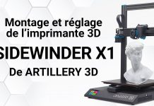 Montage et réglage de l'imprimante 3D Artillery Sidewinder X1