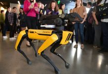 Робопес Boston Dynamics научился рисовать и сажать цветы .