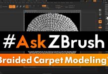 #AskZBrush: “How can I model a braided carpet using ZBrush?”