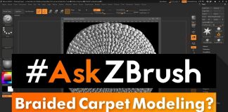 #AskZBrush: “How can I model a braided carpet using ZBrush?”