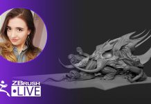 3D Model a Creepy Skull Creature Concept – Ashley A. Adams "A_Cubed" – ZBrush 2020