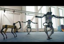 Boston Dynamics robot delivering sneakers to Pharrell Williams #BostonDynamics