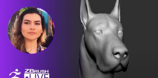 3D Sculpt a Great Dane Dog #withme ! – Ana Carolina Pereira – ZBrush 2021