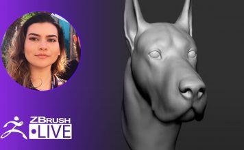 3D Sculpt a Great Dane Dog #withme ! – Ana Carolina Pereira – ZBrush 2021