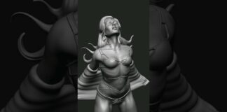 Bad Girl | #shorts #3d #zbrush #art #3dprinting #3dmodel
