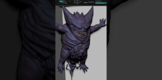 That’s an ugly blockout! #3d #zbrush #digitalart #pokemon #handpainted #substancepainter