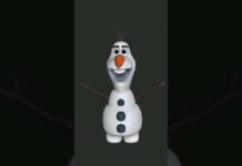 zbrush sculpting process – My version of the character olaf from the movie frozen #shorts #zbrush