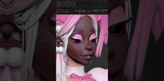 Dollette girl 3D art in zBrush #zbrush #art #арт #диджиталарт #drawing #artist #digitalart