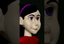zbrush sculpting process – teen girl cartoon 3d character#shorts #zbrush #pixologic