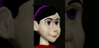 zbrush sculpting process – teen girl cartoon 3d character#shorts #zbrush #pixologic