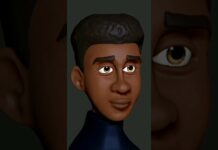 zbrush sculpting process – 3D cartoon character ( Derrick) #shorts #zbrush #characterdesign