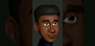 zbrush sculpting process – 3D cartoon character ( Derrick) #shorts #zbrush #characterdesign