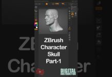ZBrush – Character Skull #skull #zbrush #3dmodeling #sculpting #shorts @speedcharlive