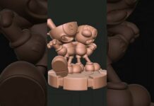 Cuphead | 3d model | #shorts #3d #cuphead #3dmodel #zbrush