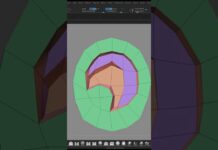 Time-lapse of an ear creation. lowpoly modeling in ZBrush.