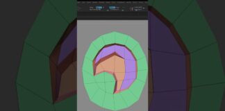 Time-lapse of an ear creation. lowpoly modeling in ZBrush.