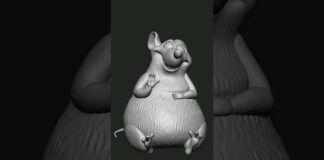 Cute Mouse #3d #zbrush #3dprinting #3dmodel #3dprint #3dart