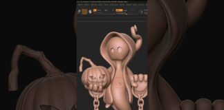 Pumpkin Ghost 3d model zbrush #3d #pumpkin #ghost #3dprinting #zbrush #shorts