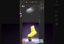 ZBrush Advanced Character Cartoon Shoes Modeling and Art By @DenzelTheGriffin Part_49 #shorts
