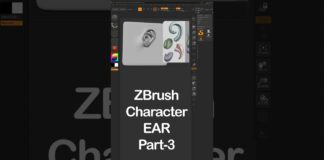 How To Sculpt The Ear In Zbrush #ear #zbrush #3dmodeling #sculpting #shorts @SergeWorks 