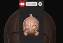 Cute Pumpkin 3d model zbrush #3d #pumpkin #3dprinting #3dmodel #zbrush #shorts
