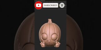Cute Pumpkin 3d model zbrush #3d #pumpkin #3dprinting #3dmodel #zbrush #shorts