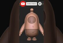 Fall Guys 3d model zbrush #3d #fallguys #3dprinting #3dmodel #zbrush #shorts