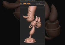 Candle 3d model zbrush #3d #candle #3dprinting #zbrush # shorts