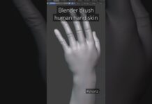 Blender brush human hand skin #3d #shortvideo #artstation #blender #blender3d #zbrush #brush #shorts