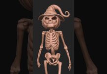Halloween ghost 👻 #3d #animation #3d #zbrush #3dmodel #3dprinting #halloweencostume #blender