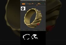 Zbrush Ring | Ring in zbrush | Zbrush tutorial #zbrush #jewelryinzbrush #shorts