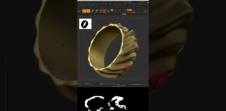 Zbrush Ring | Ring in zbrush | Zbrush tutorial #zbrush #jewelryinzbrush #shorts