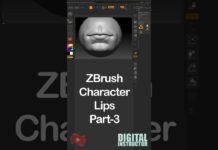 ZBrush – Character Lips #skull #zbrush #3dmodeling #sculpting #shorts @SergeWorks 