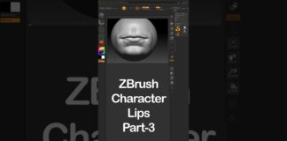 ZBrush – Character Lips #skull #zbrush #3dmodeling #sculpting #shorts @SergeWorks 
