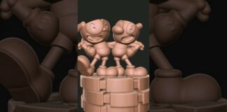 Cuphead | 3d model | #shorts #3d #cuphead #3dmodel #zbrush