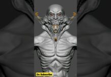 Reaper✏️🖌️ #zbrush #anatomy #shorts #reaper #blade