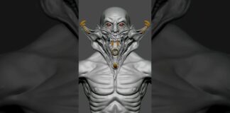 Reaper✏️🖌️ #zbrush #anatomy #shorts #reaper #blade