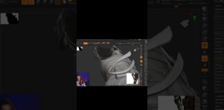 Небольшая детализация меча в Zbrush