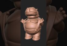 Mr Hippo #3d #zbrush #3dprinting #3dmodel #3dart #3dprint #art #zbrush