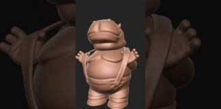 Mr Hippo #3d #zbrush #3dprinting #3dmodel #3dart #3dprint #art #zbrush
