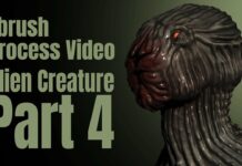 Zbrush Process Video – ”Alien Creature Part 4” Concept
