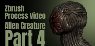 Zbrush Process Video – ”Alien Creature Part 4” Concept