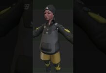 Fixing some texture problems. #blender3d #zbrush #unrealengine #3d #cyberpunk2077