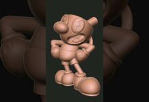 Cuphead | 3d model | #shorts #3d #cuphead #3dmodel #zbrush