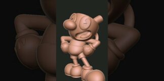 Cuphead | 3d model | #shorts #3d #cuphead #3dmodel #zbrush
