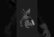 com4_0134 | Zbrush Timelapse | #zbrush #3dmodeling #3d #character #creature #shorts