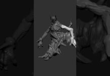 com4_0128 | Zbrush Timelapse | #zbrush #3dmodeling #3d #character #creature #shorts