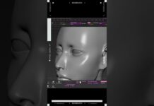 Face sculpt polish – Zbrush // #shorts #characterdesign #digitalart #zbrush