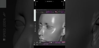 Face sculpt polish – Zbrush // #shorts #characterdesign #digitalart #zbrush